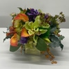 SILK Floral Arrangement in Glass Vase