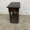 Antique Wooden Side Table with Drawer
