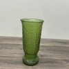 Green Glass Textured Vase