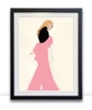 Small Framed Print: Pink Dress