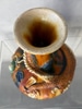 Vintage Burnt Orange Chinese Rooster Vase