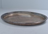 Plated Silver Oval Serving Tray w/ Gallery Edge