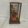 Wooden Glass Display Box with Dried Flowers