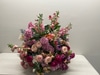 SILK Extra Large Pedestal Arrangement with Deep Pink Colors
