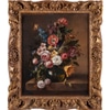 Floral Sill Life Oil Painting in Carved Giltwood Frame