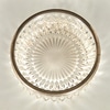 Large Silver Rimmed Cut Glass Bowl
