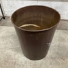 Vintage Brown Metal Trash Can