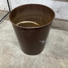 Vintage Brown Metal Trash Can