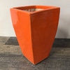 7” Orange Ceramic Vase