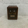 Vintage Wooden Coin Bank with Combination Lock