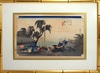 MISART-Japanese Woodblock Print Tkaid Scene