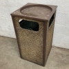 Outdoor Square Trash Bin with Ashtray