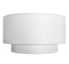 Lamp Shade; Cotton, white, drum, 2 tier,