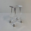 Clear Acrylic And Chrome Stool