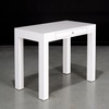 Parsons Style White Lacquer and Laminate Desk