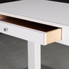 Parsons Style White Lacquer and Laminate Desk