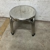 Round Metal Stool with Rubber Feet