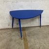 Modern Blue Half-Moon Console Table