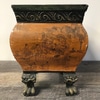 Asian Metal Footed Vase
