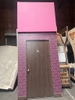 Door Wall With Purple Wallpaper With Overhang 5'x12'