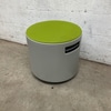 Round Green Cushion Storage Ottoman