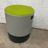 Round Green Cushion Storage Ottoman