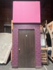 Door Wall With Purple Wallpaper With Overhang 5'x12'