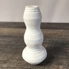 White Ceramic Tiered Gourd Bud Vase A