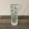 Frosted Crystal Futuristic Vase with Carved Bubble pattern