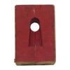 2-Piece Wood Mold Painted Red Smaller Hole , w/2 Pegs
