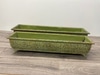Large Green Metal Rectangular Planter