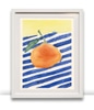 Small Framed Print: Orange