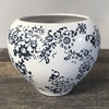 Blue and White Ceramic Floral Vase B
