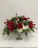 SILK Pair of Christmas Arrangements