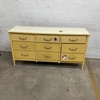 Vintage Yellow Dresser with Stickers