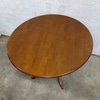 Round Wooden Pedestal Table