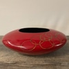 Red Resin Oval Bowl