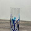 Blue Swirl Glass Vase