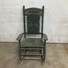 Vintage Green Wooden Rocking Chair