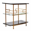 Entry table / bar table;  3 shelf (two black marble; one glass)