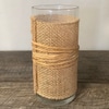 Burlap Glass Cylinder