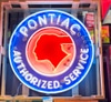 1950s Pontiac Authorized Service Neon Sign