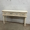 Antique White Console Table with Drawers