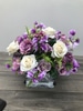 SILK Rose Arrangement in Asian Ceramic Vessel