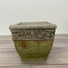 Square Ceramic Green Vase