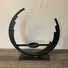 Iron Crescent Candle Holder