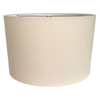 Lampshade; Sand Textured cotton, Straight Drum shape, white int