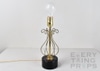 Metal Wire Pineapple Table Lamp w/ Black Base