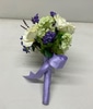 SILK Delicate Bouquet With Cream,Green And Purple