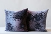 Set of Indigo Velvet Geode Pillows